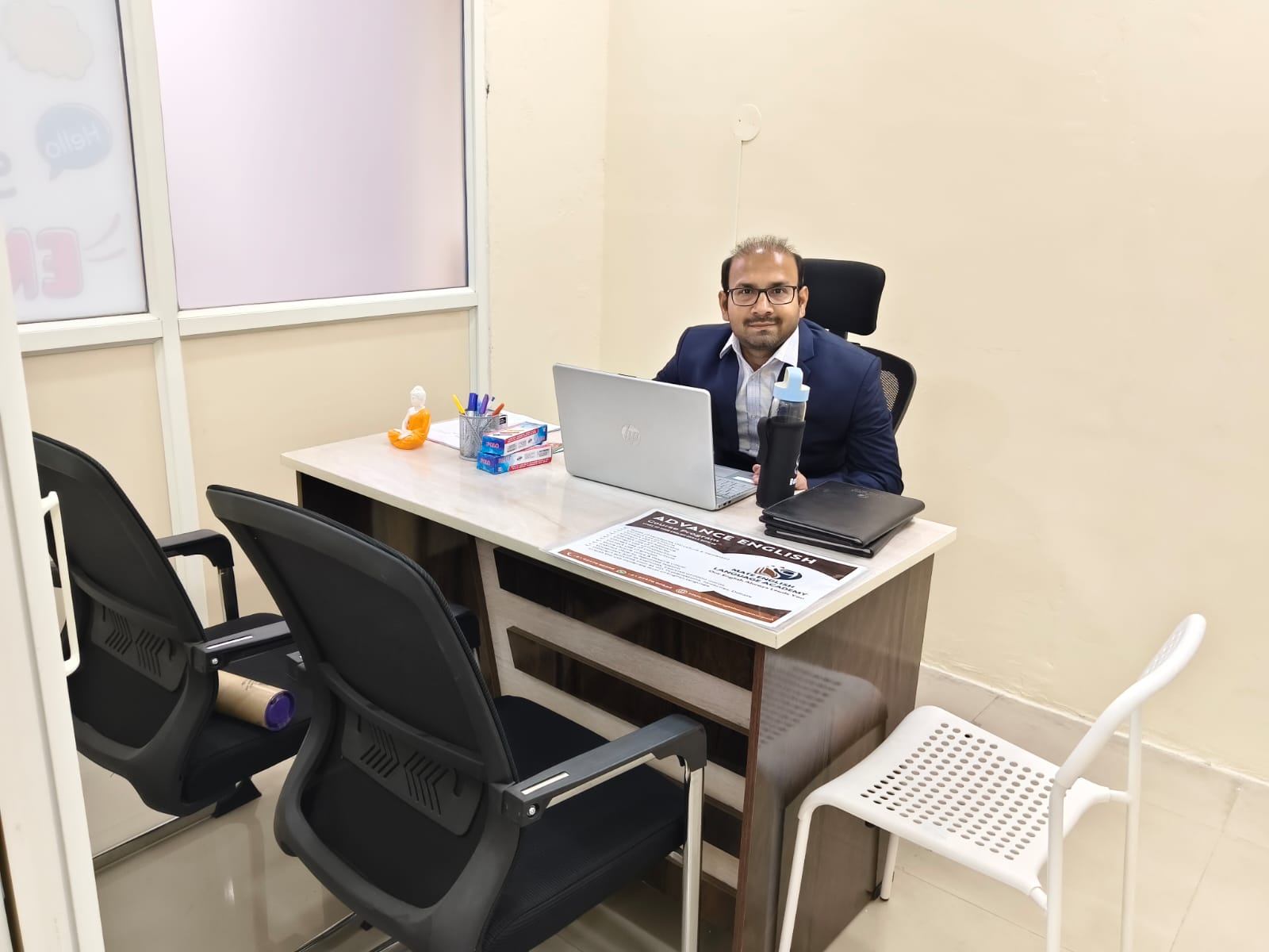 Students learning English